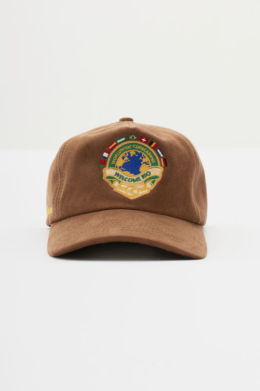 Boné Veludo Worldwide - Marrom