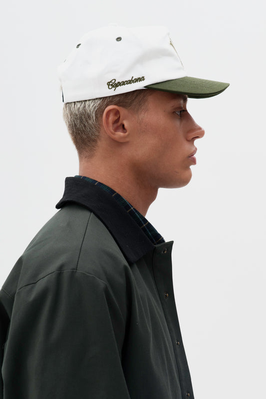 Boné Yankee - Off White e Verde