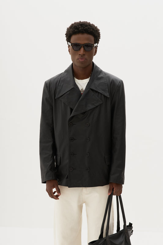Blazer Couro x Egho - Preto