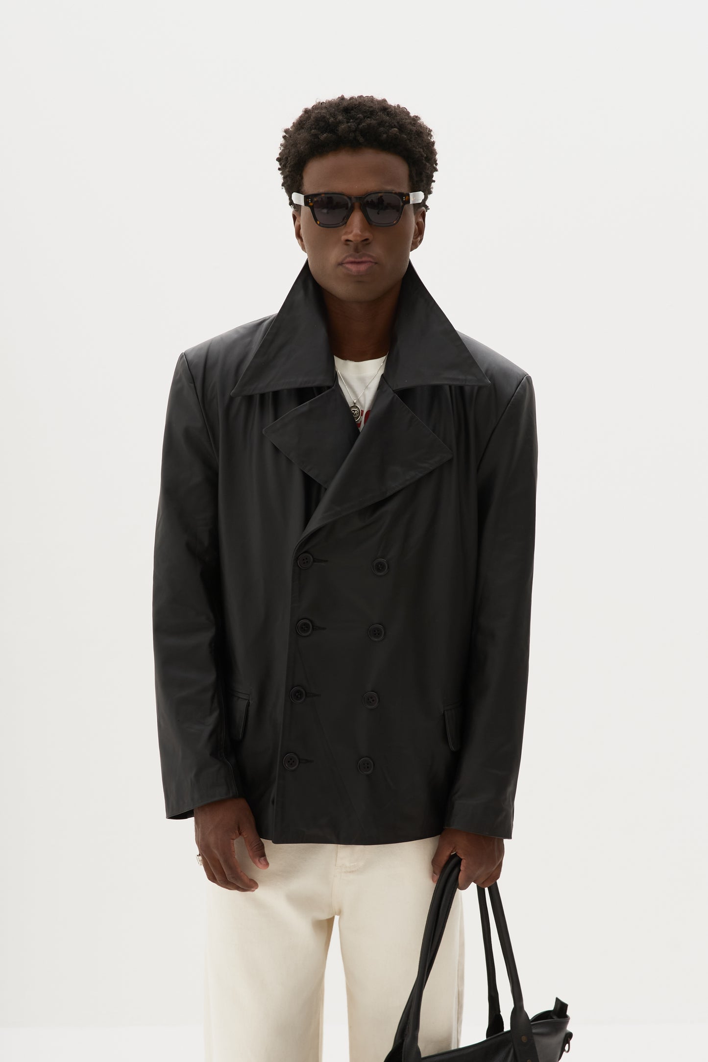 Blazer Couro x Egho - Preto