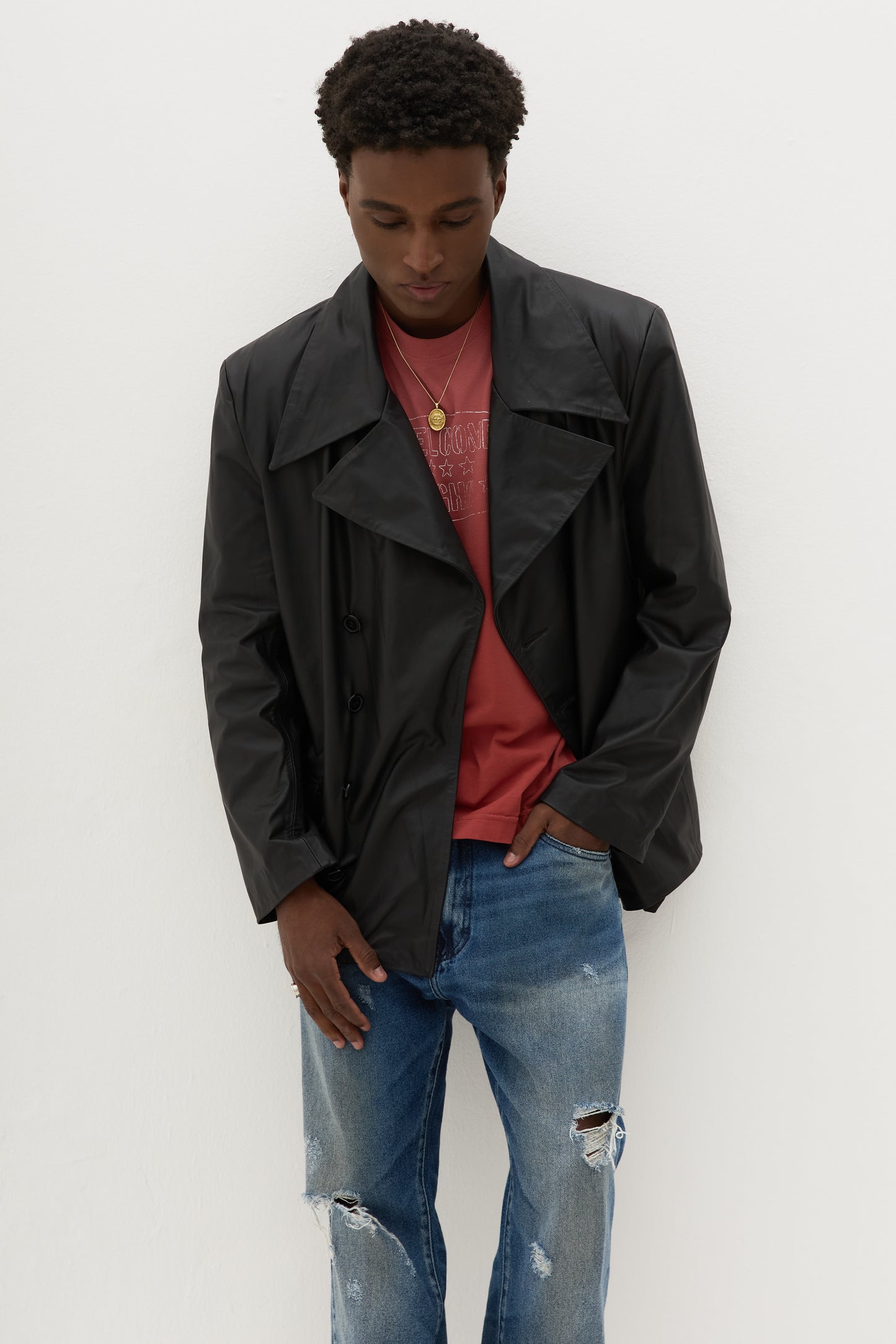 Blazer Couro x Egho - Preto
