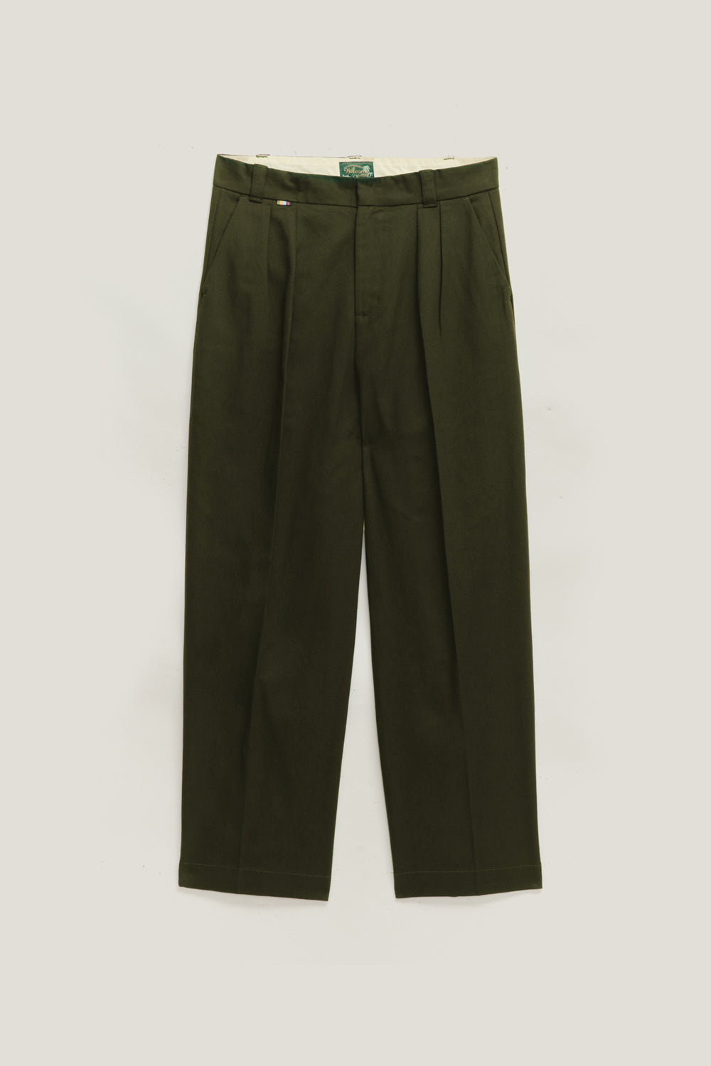 Calça Alfaiataria Dupla Prega - Verde Militar