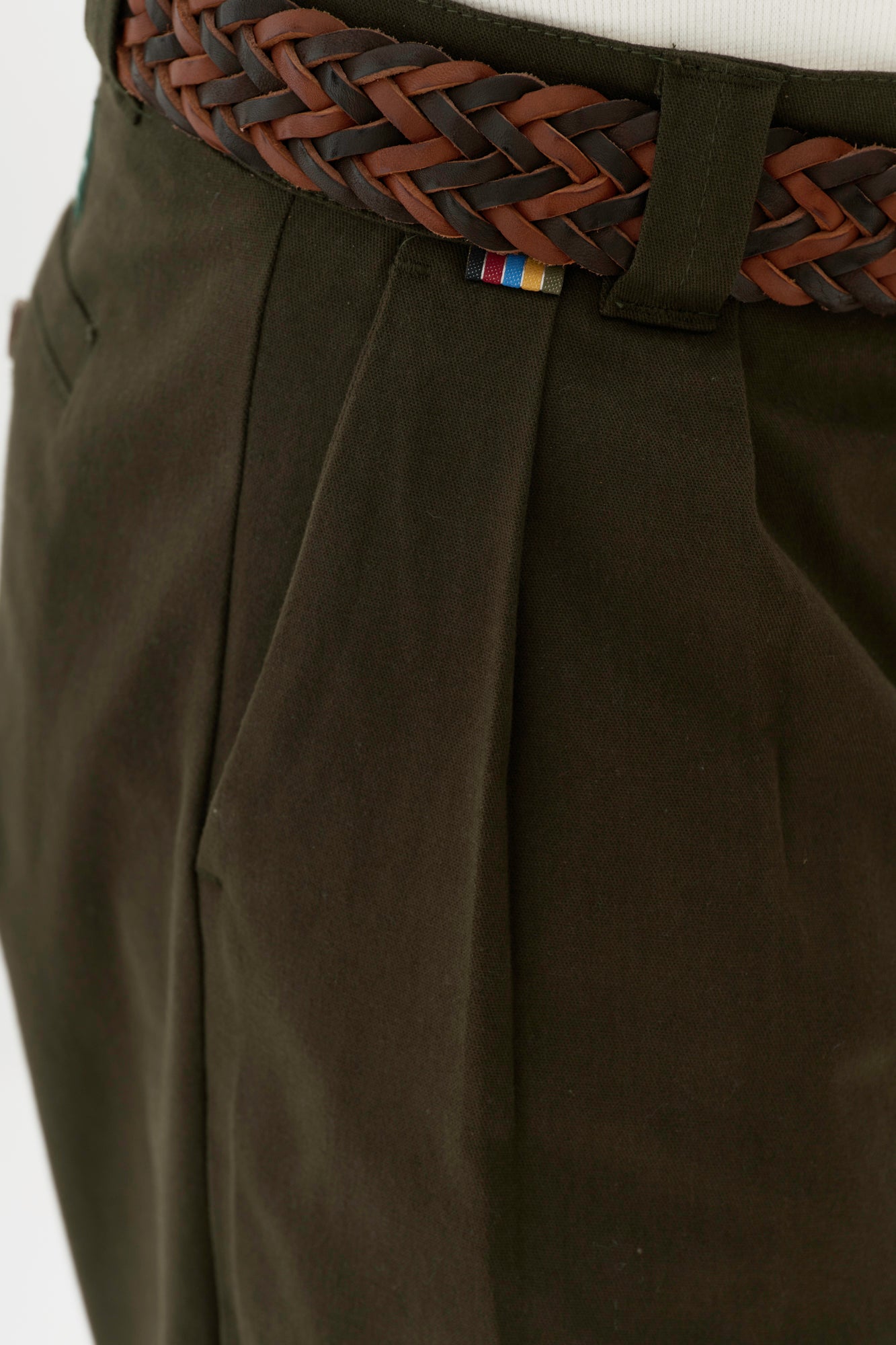 Calça Alfaiataria Dupla Prega - Verde Militar