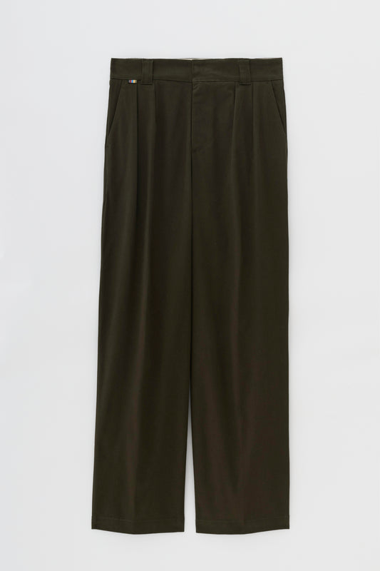 Calça Alfaiataria Dupla Prega - Verde Militar
