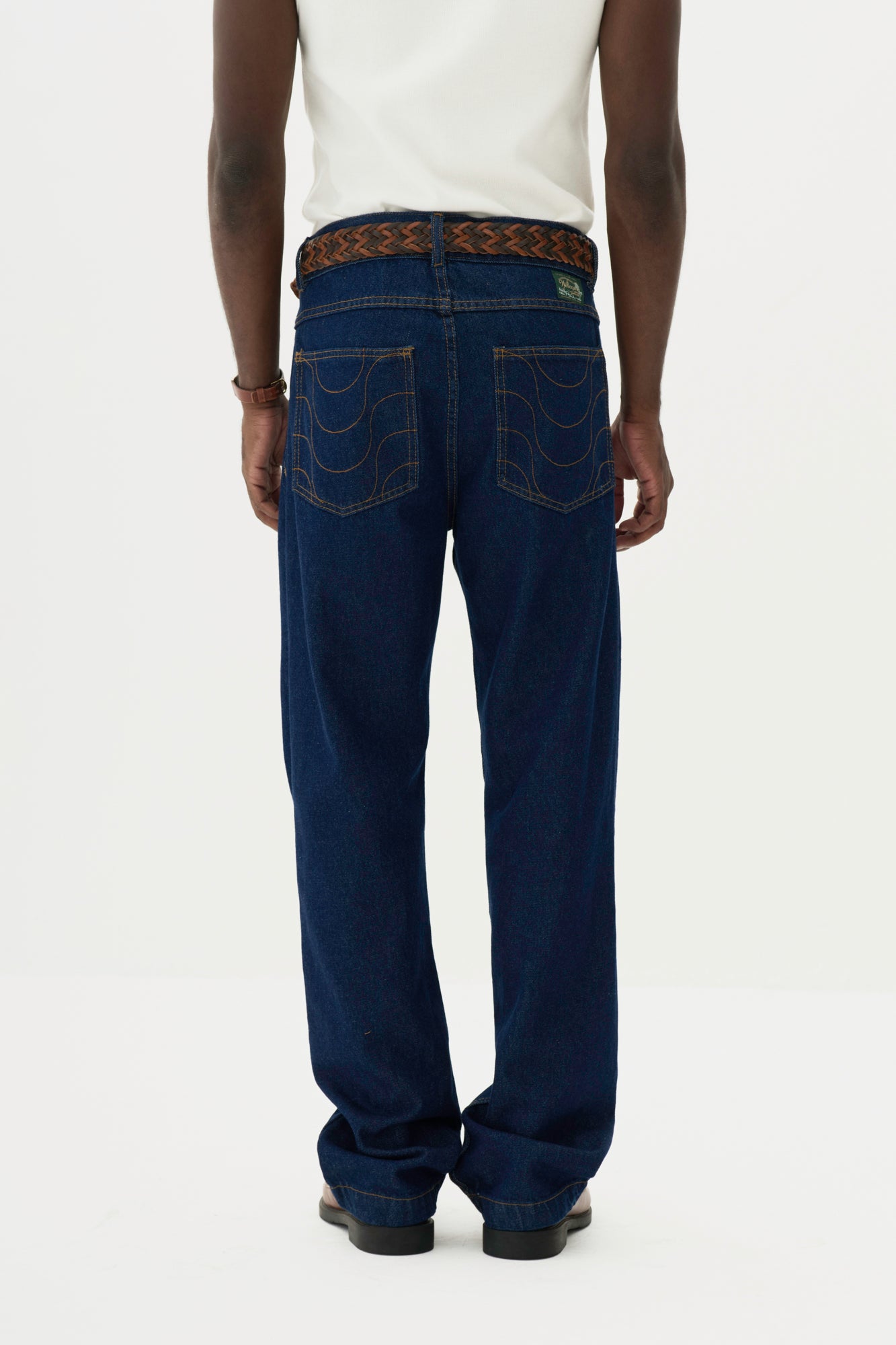 Calça Jeans Sunny Prega Única - Azul Raw