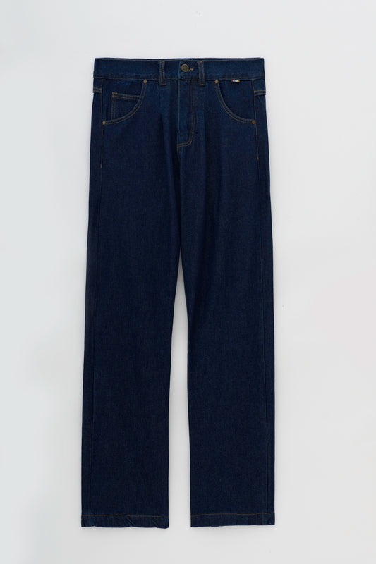 Calça Jeans Sunny Prega Única - Azul Indigo