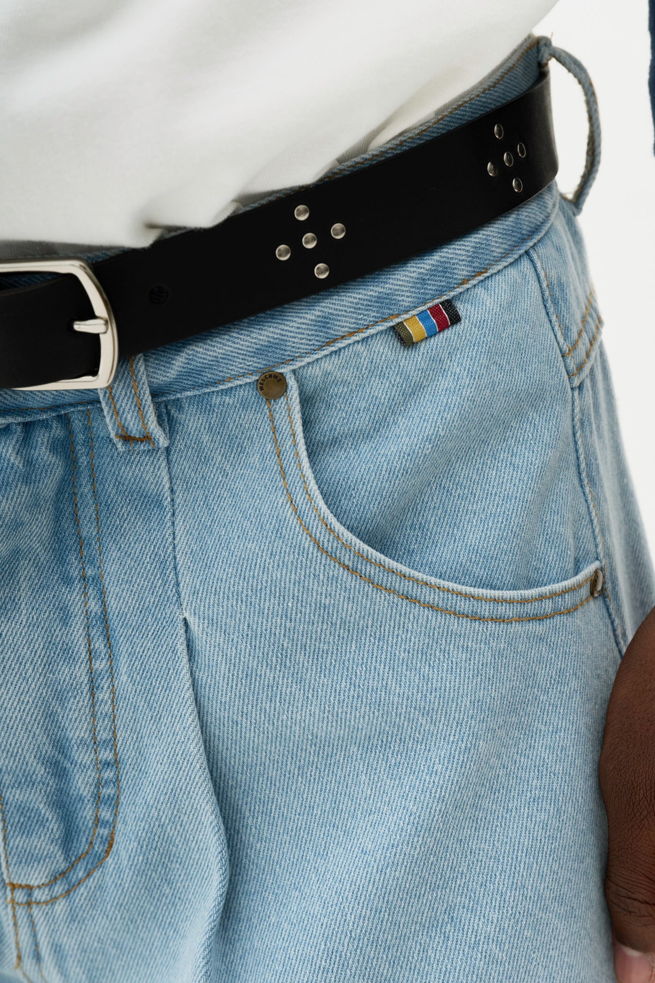 Calça Jeans Sunny Prega Única - Azul Light