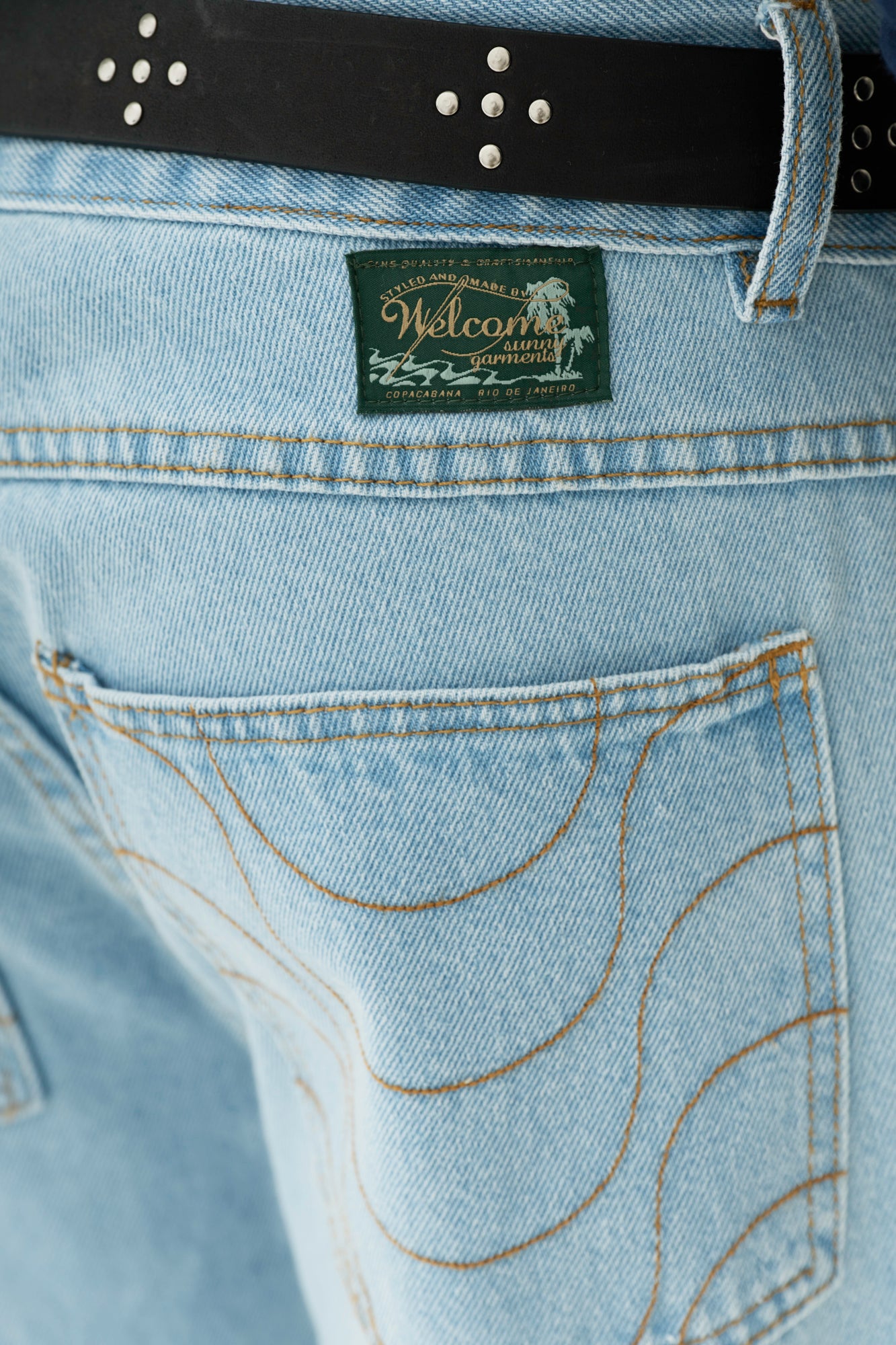 Calça Jeans Sunny Prega Única - Azul Light