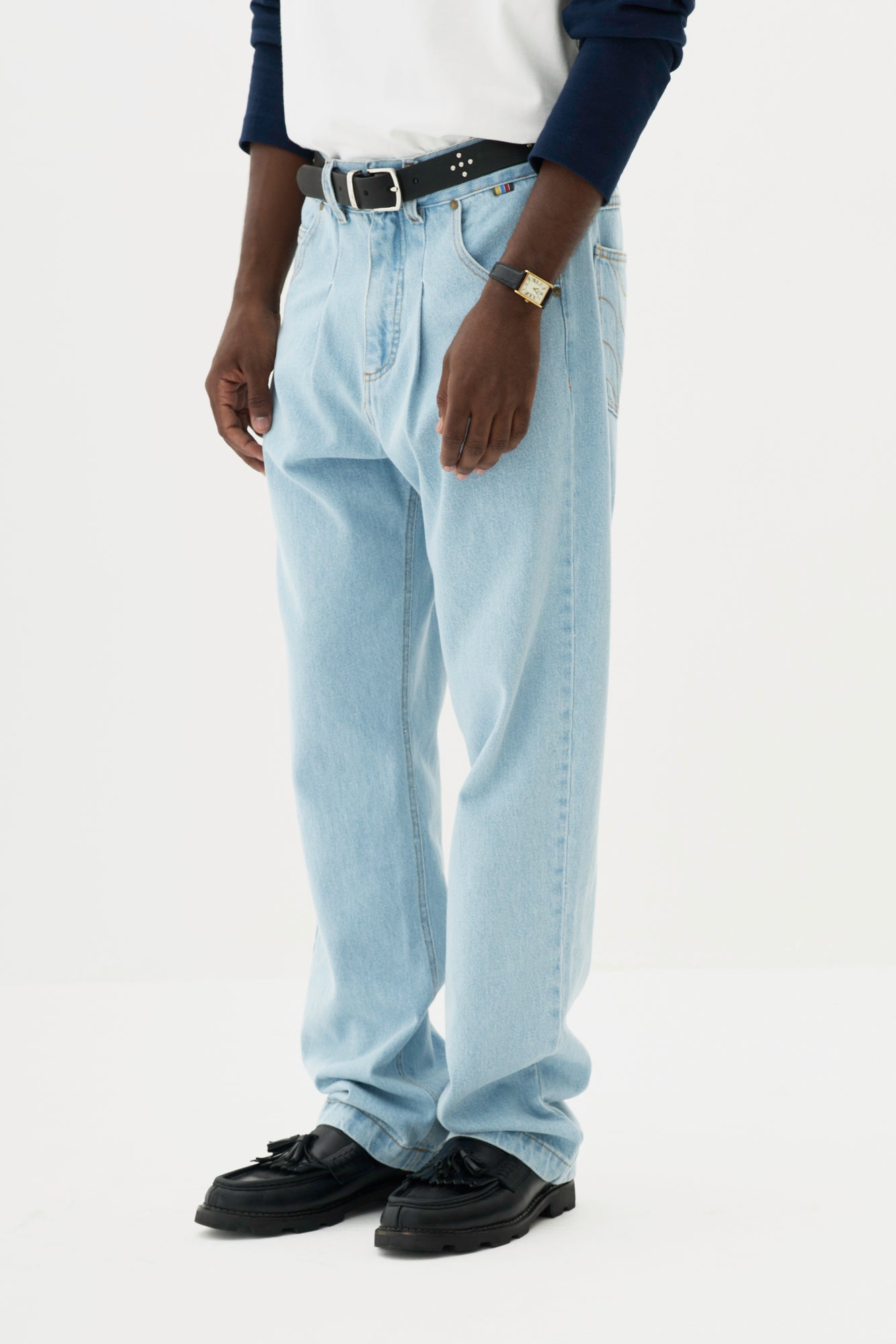 Calça Jeans Sunny Prega Única - Azul Light