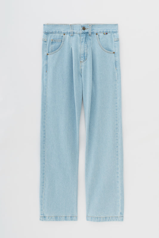 Calça Jeans Sunny Prega Única - Azul Light
