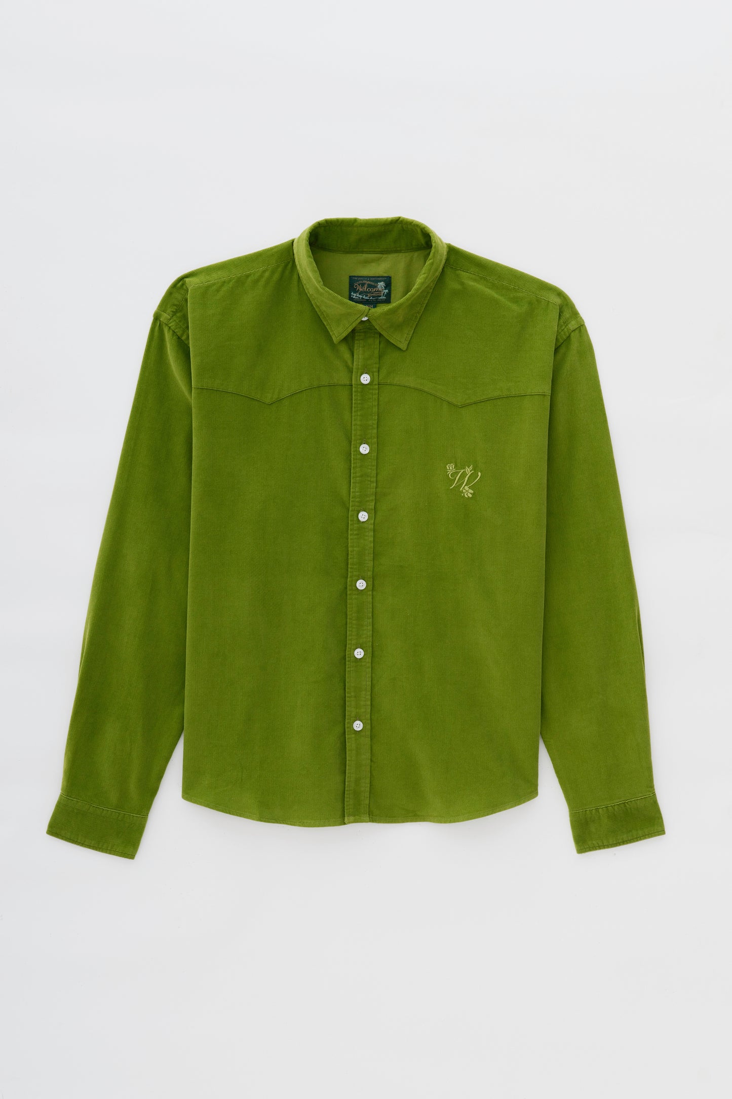 Camisa Overshirt Veludo Cotelê ML - Verde