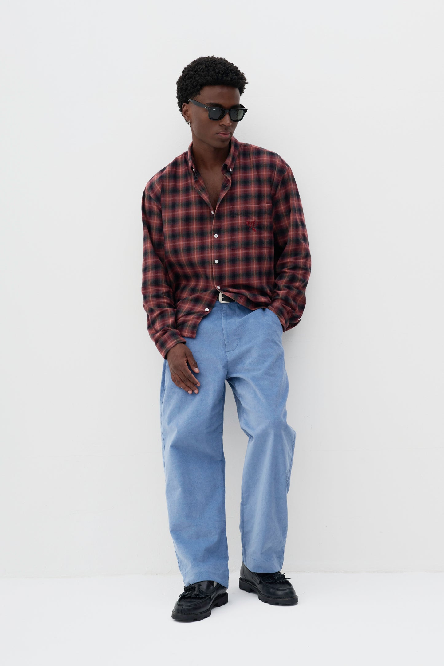 Camisa Overshirt Xadrez  ML- Vermelho e Preto