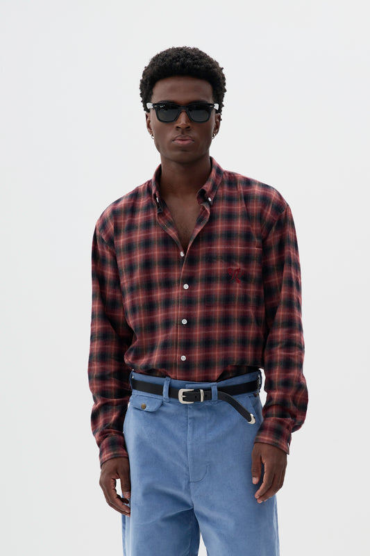 Camisa Overshirt Xadrez ML- Vermelho e Preto