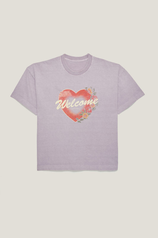 T-shirt Boxy Fit Heart Shaped Box  - Roxa