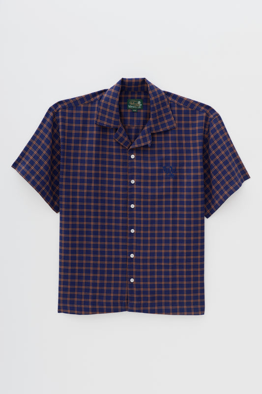 Camisa Xadrez MC - Azul Marinho