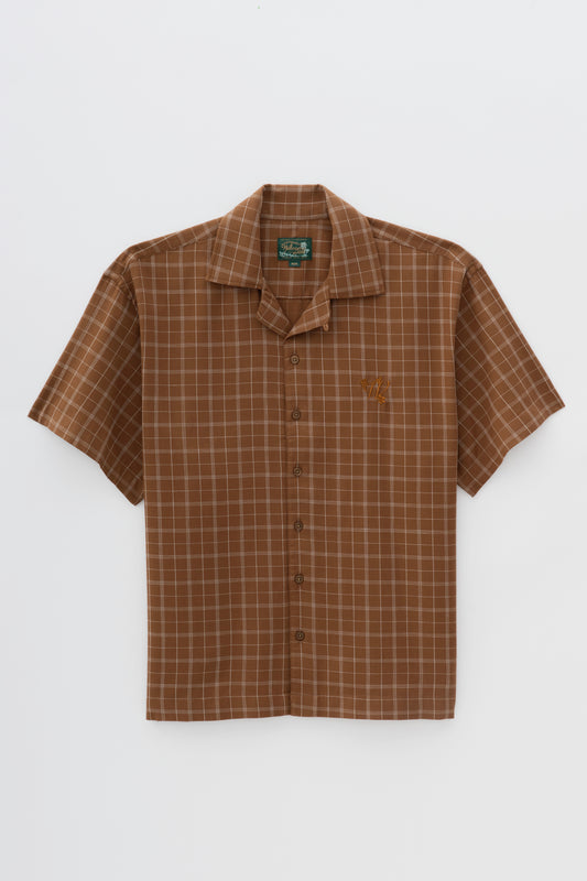 Camisa Xadrez MC - Marrom Caramelo