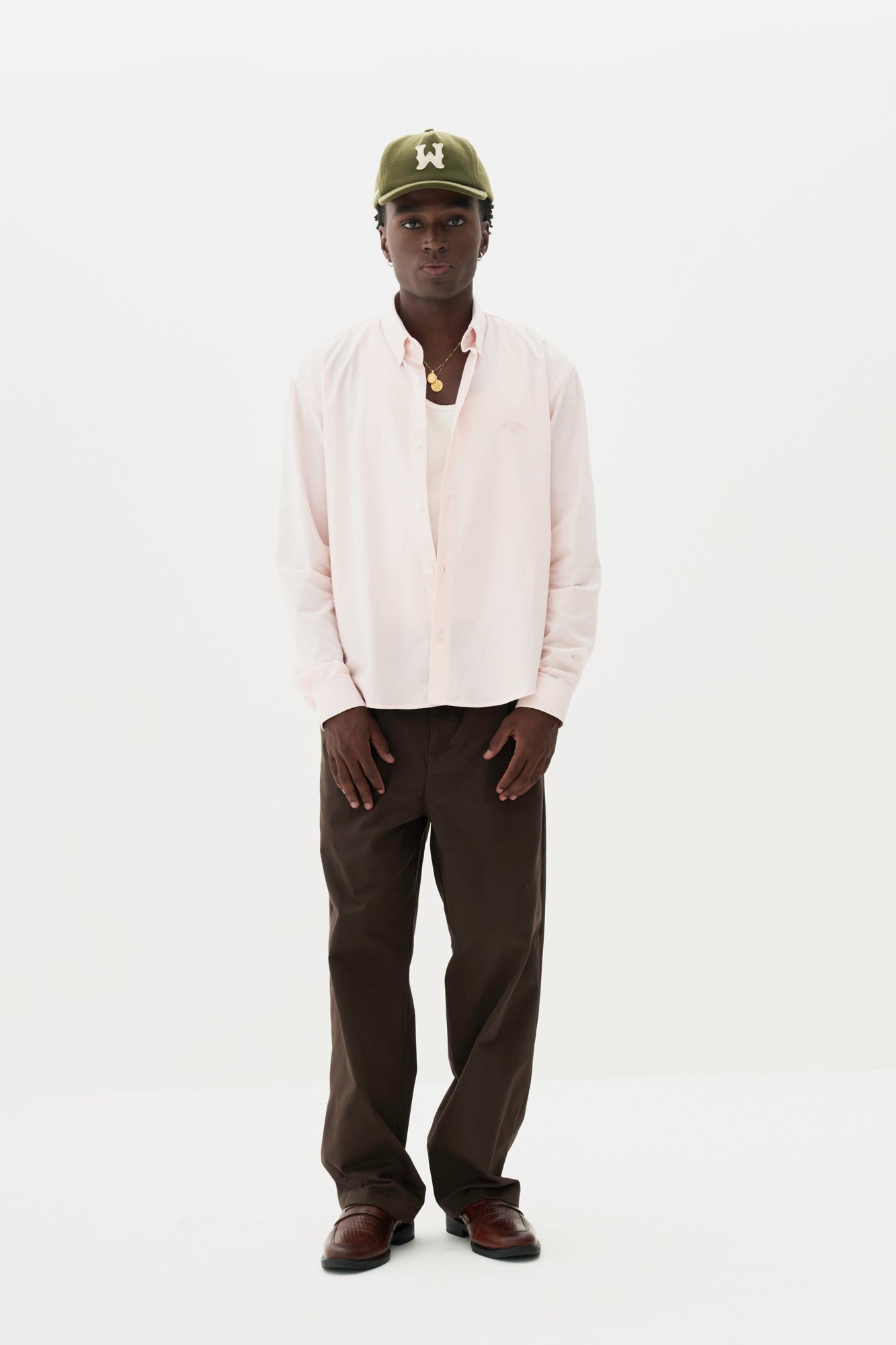 Camisa Oxford Manga Longa - Rosa