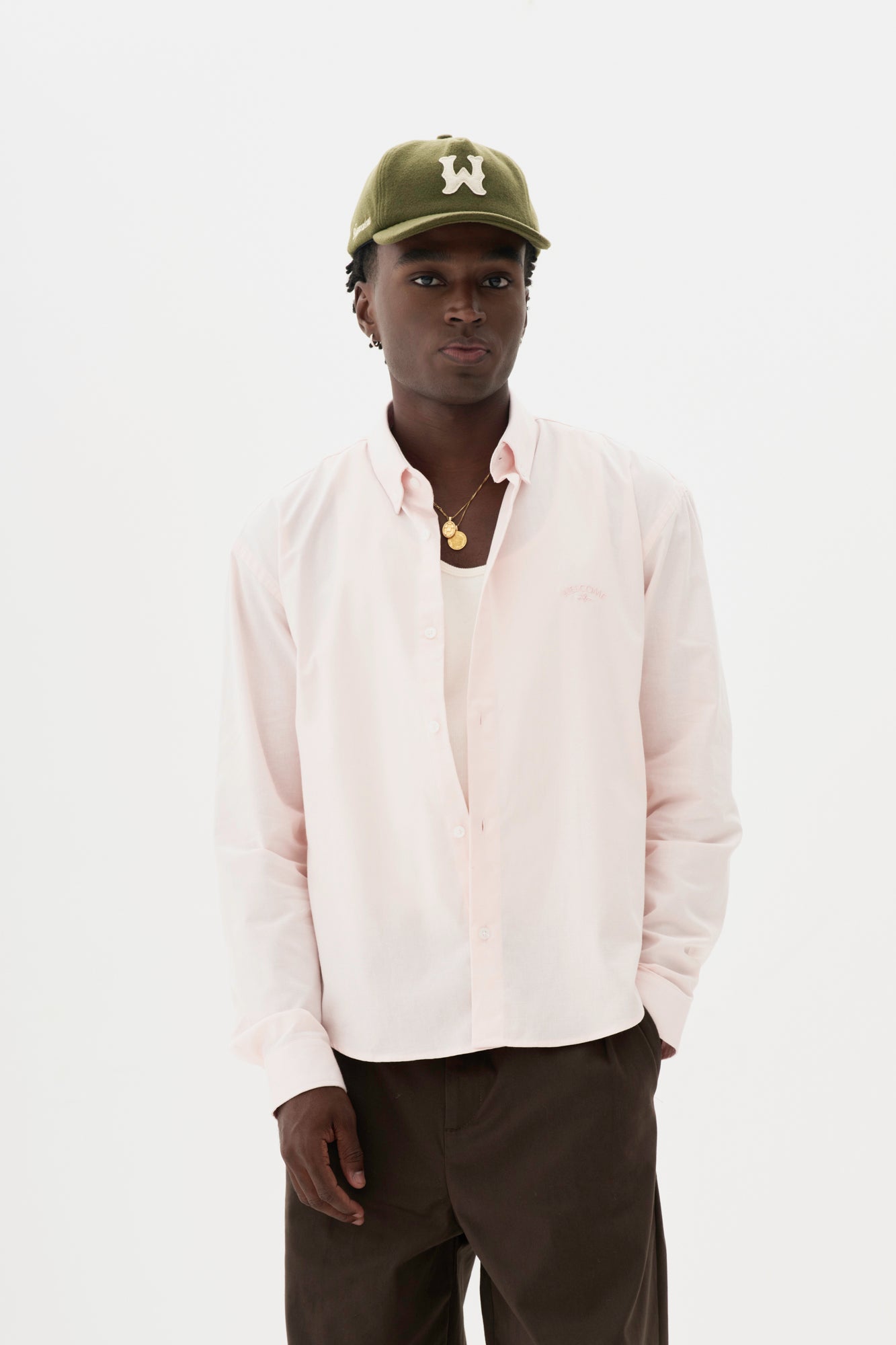 Camisa Oxford Manga Longa - Rosa