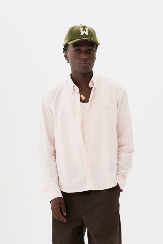 Camisa Oxford Manga Longa - Rosa