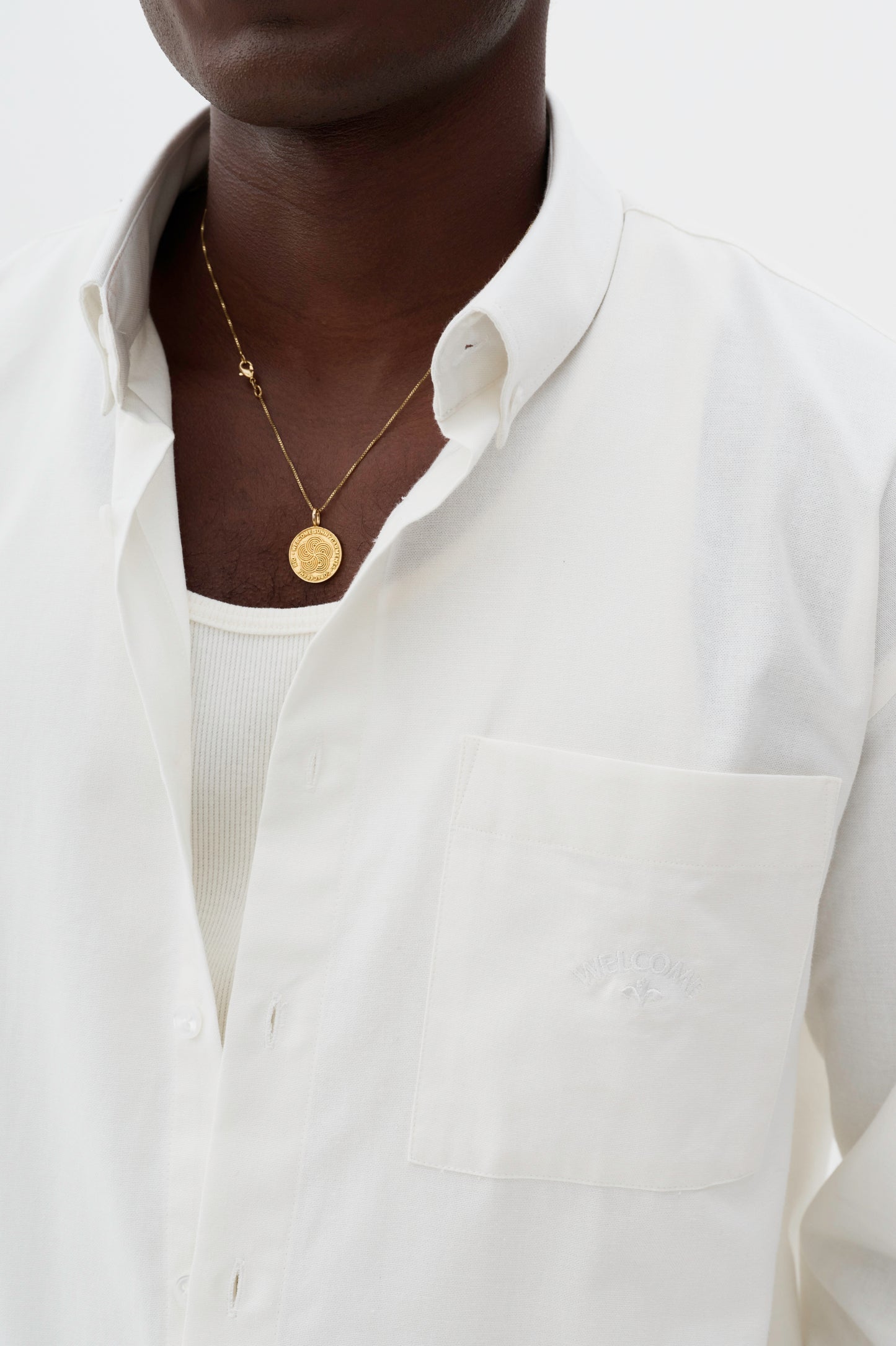 Camisa Oxford Manga Longa - Off White