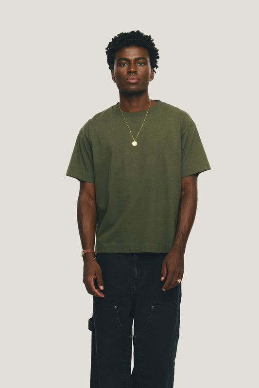 T-shirt Boxy Fit Oversized - Verde Militar
