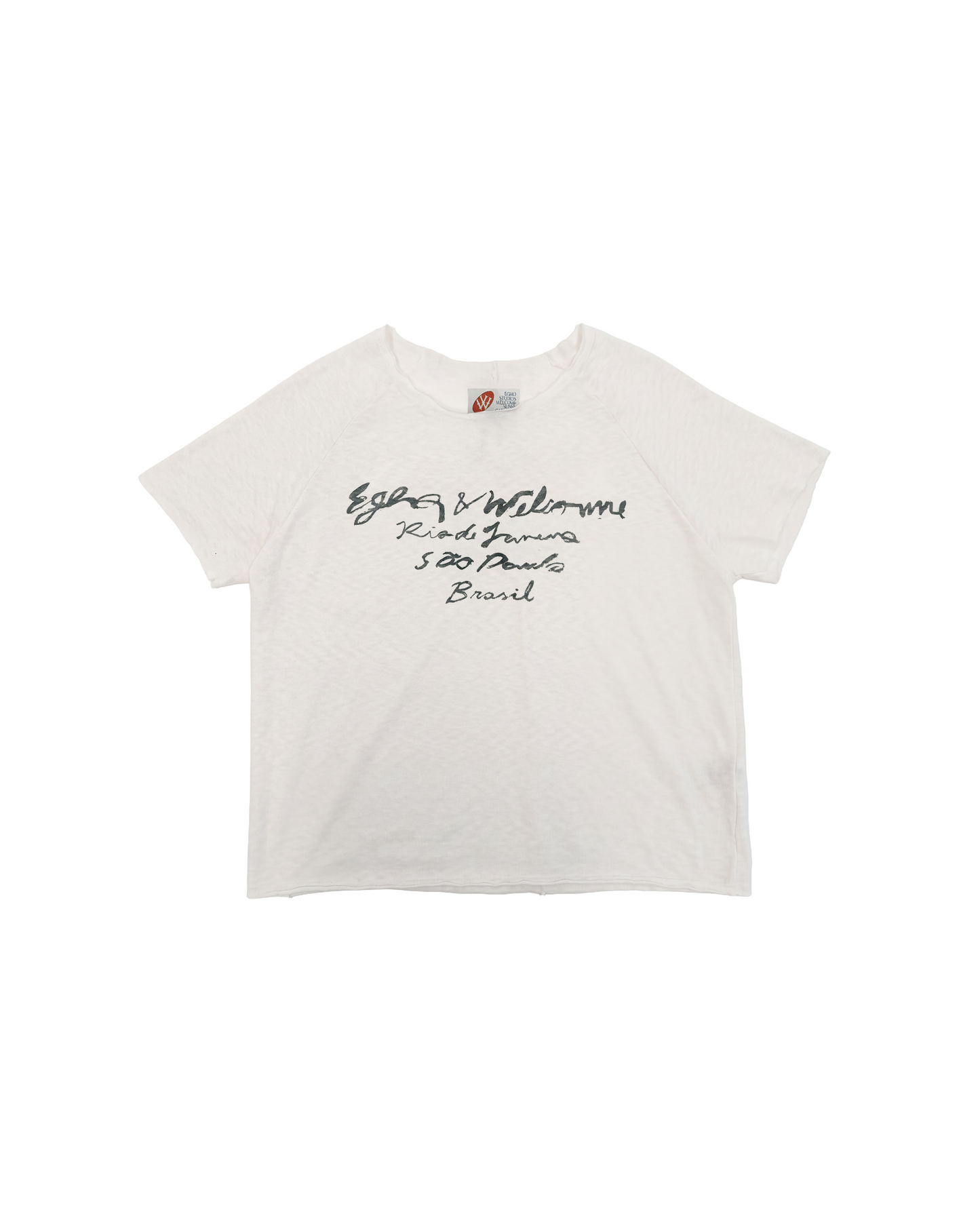 T-shirt Signature Tricô x Egho - Off White