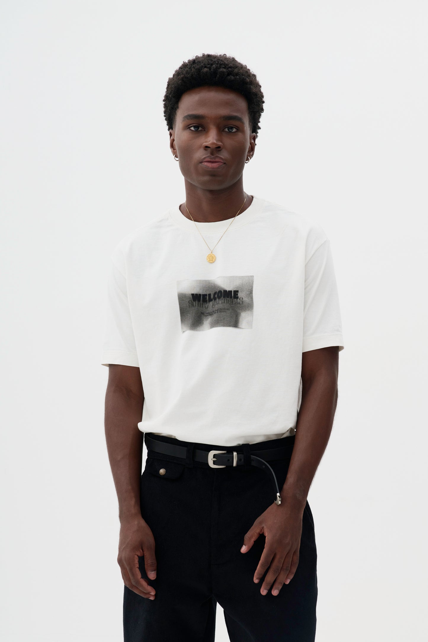 T-shirt Regular Fit Label - Off White
