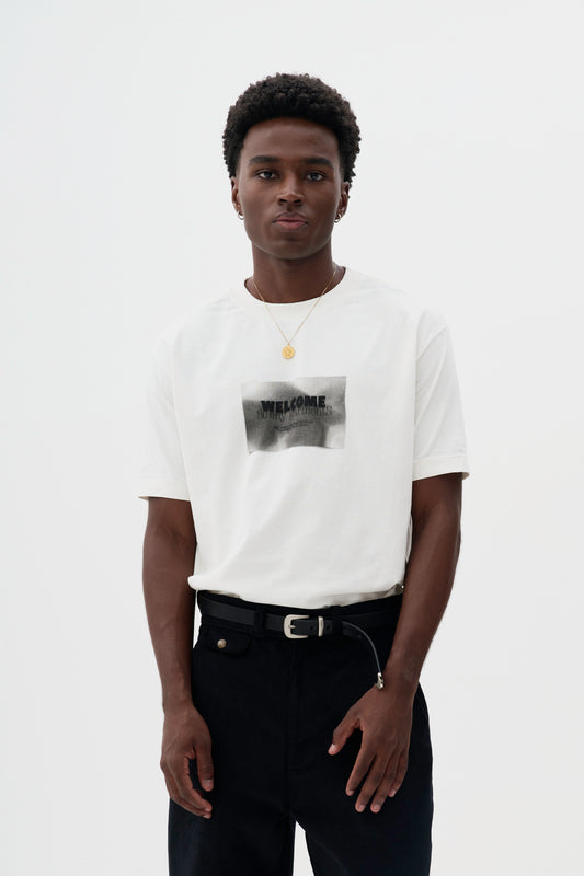 T-shirt Regular Fit Label - Off White