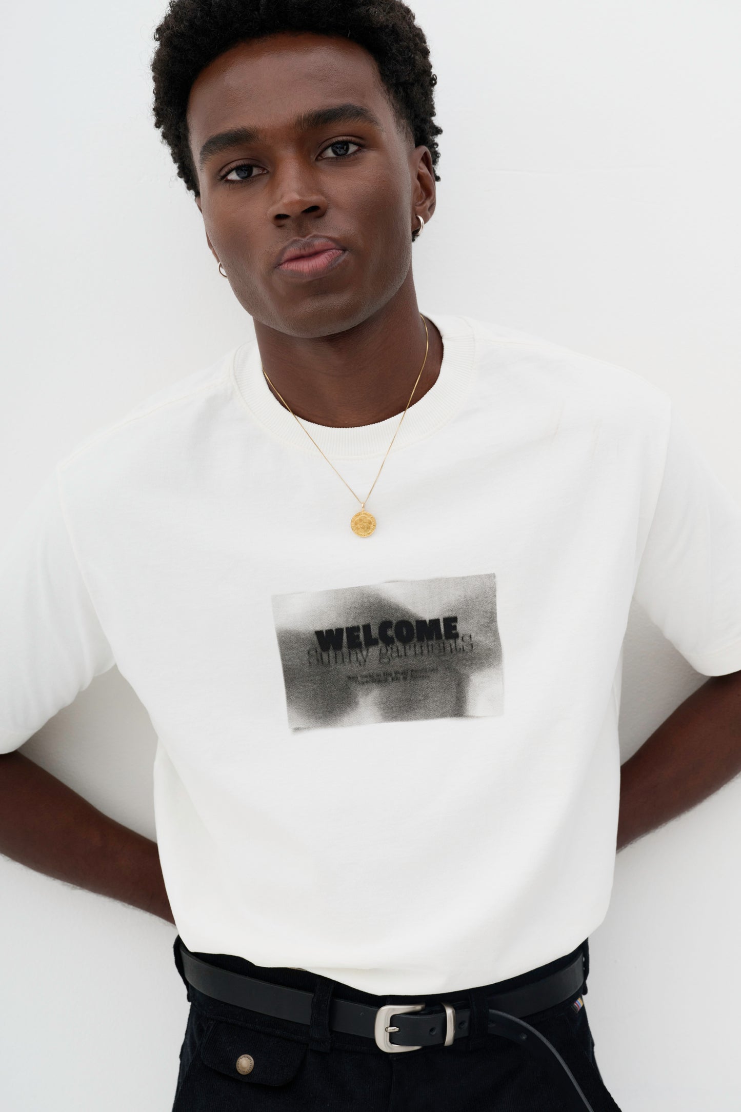 T-shirt Regular Fit Label - Off White
