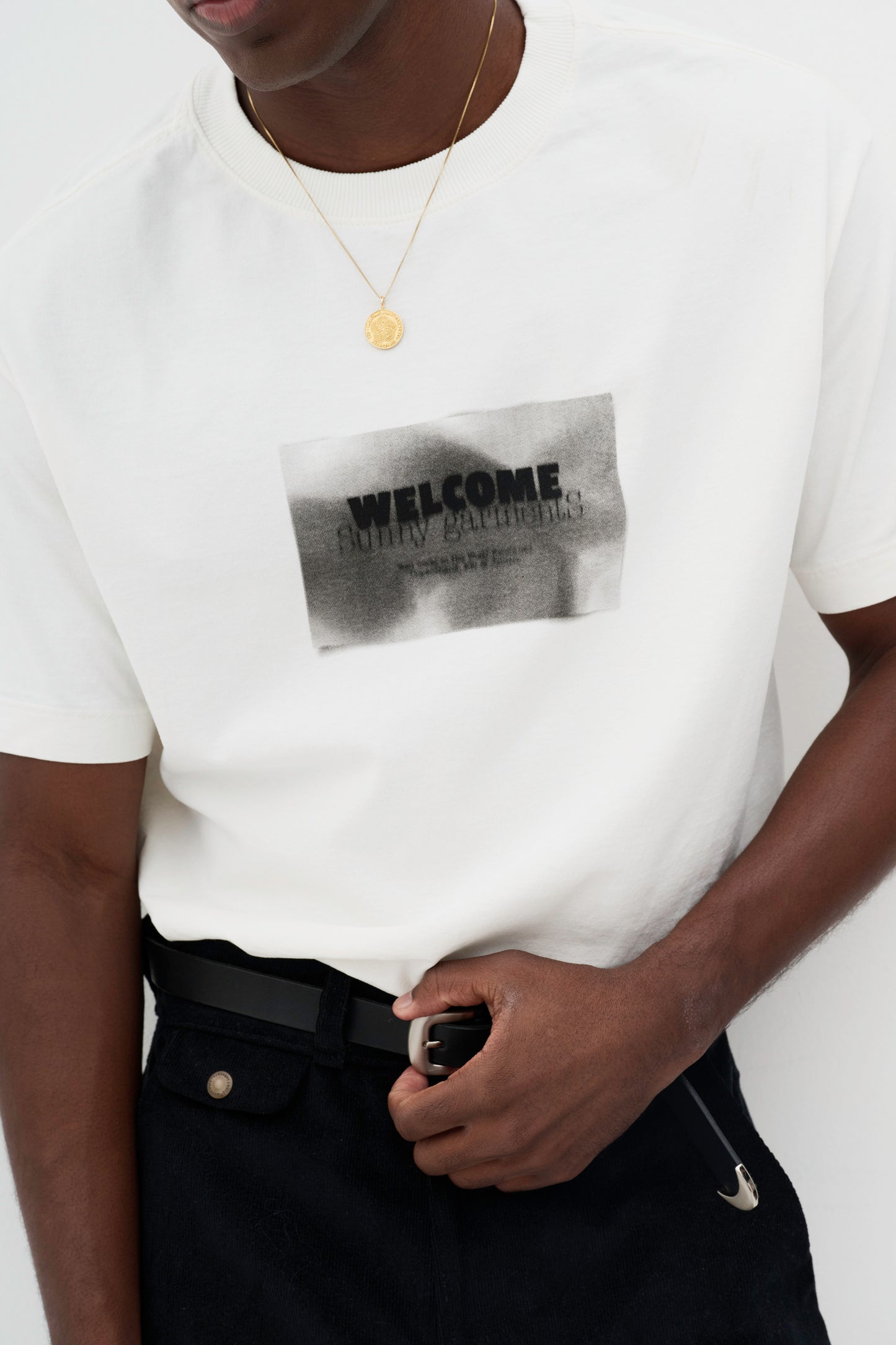 T-shirt Regular Fit Label - Off White