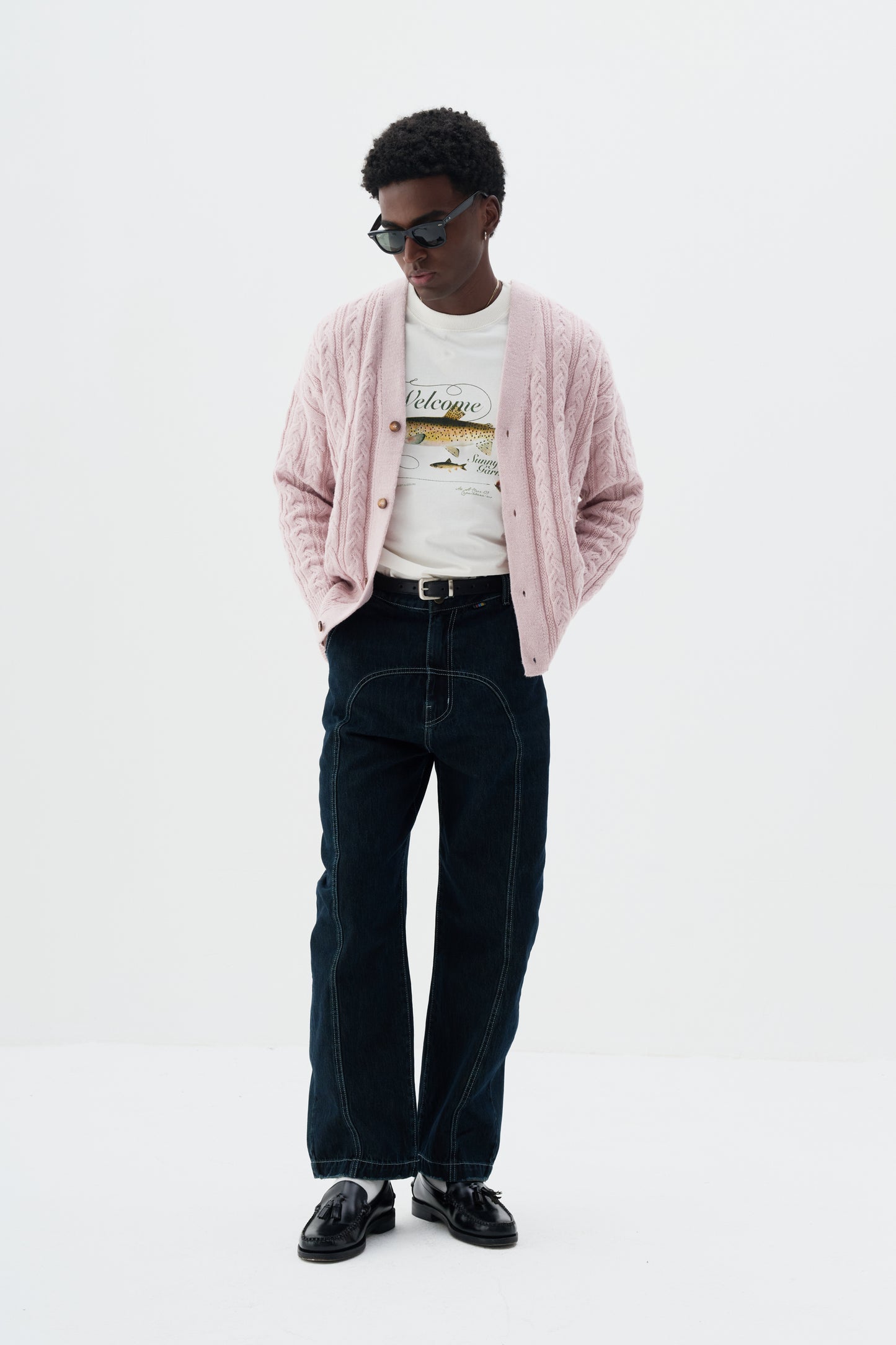 Cardigan Cableknit - Rosa