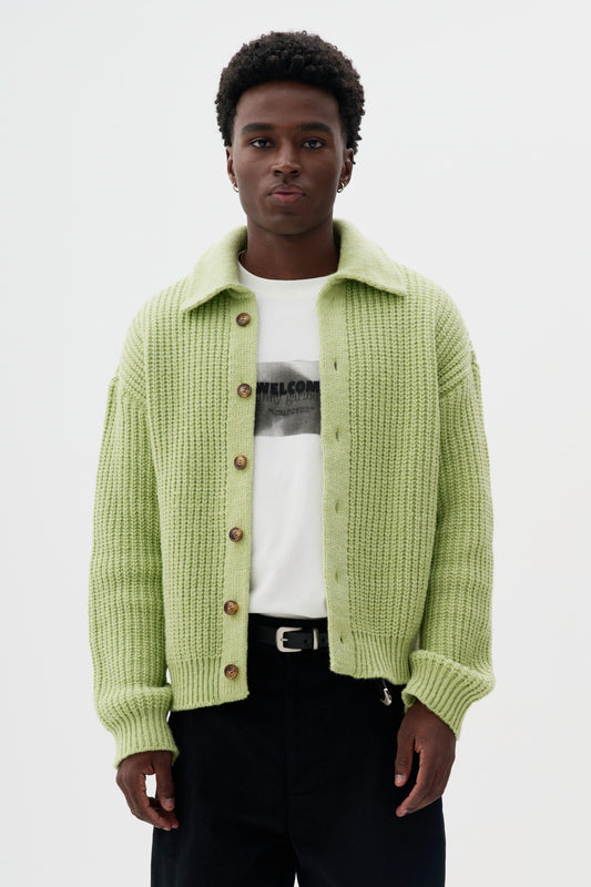 Cardigam Pom Tricô - Verde Mint