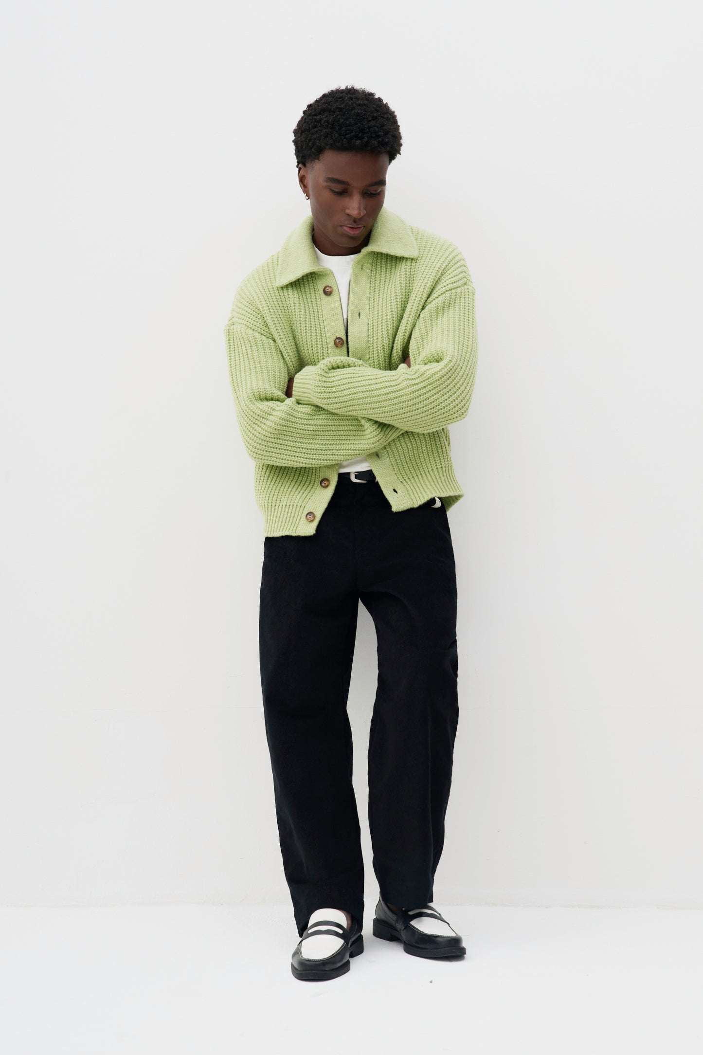 Cardigan Pom Tricô - Verde Mint
