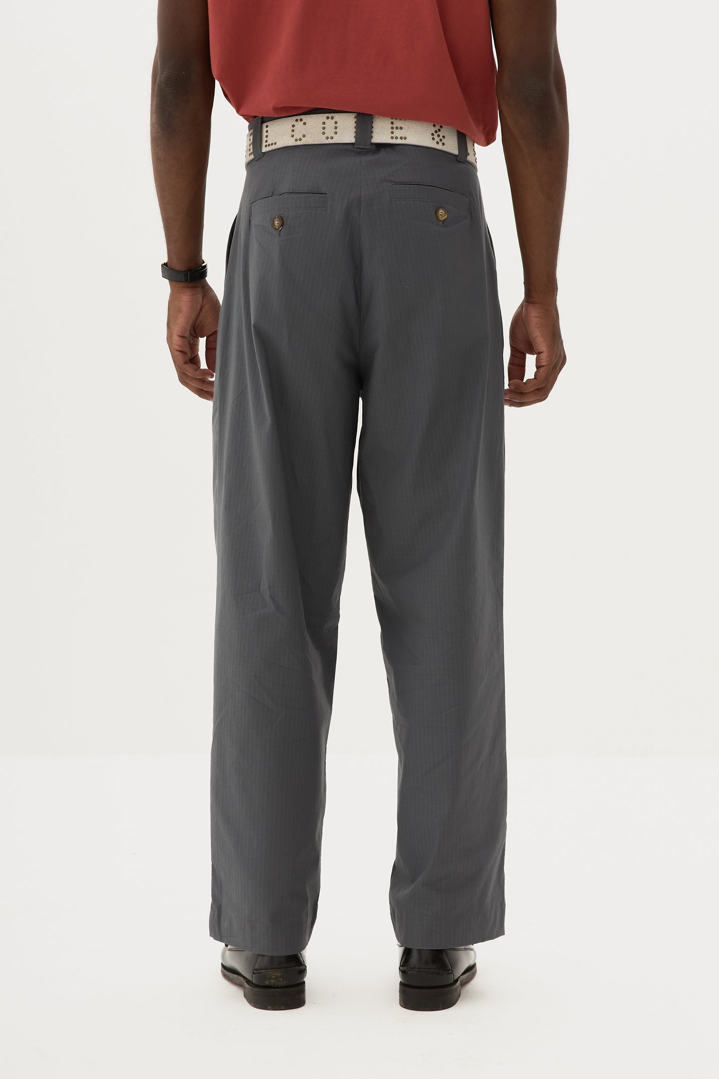 Calça Alfaiataria Dupla Prega Ripstop - Cinza Chumbo