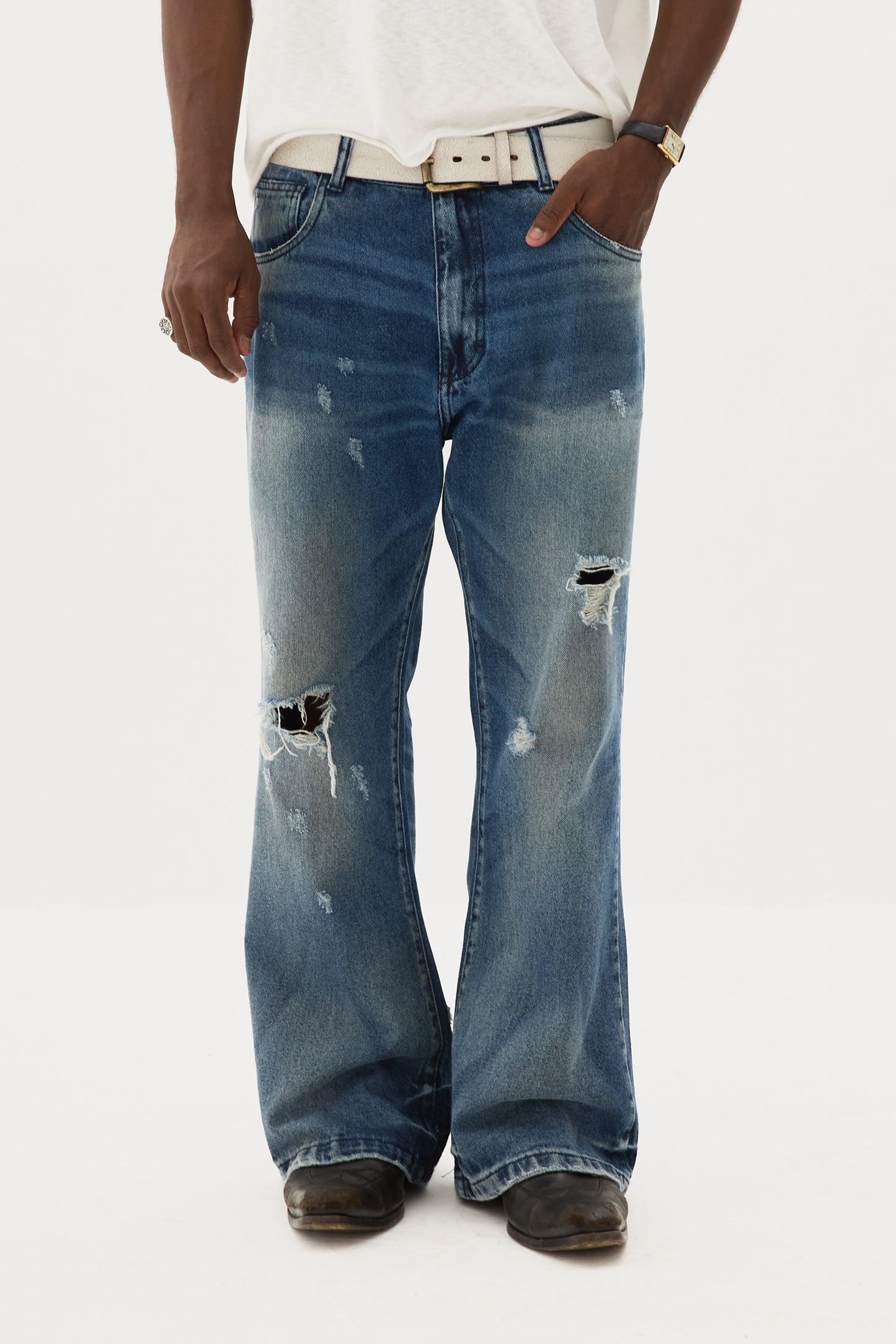 Calça Jeans Flare x Egho - Azul Média