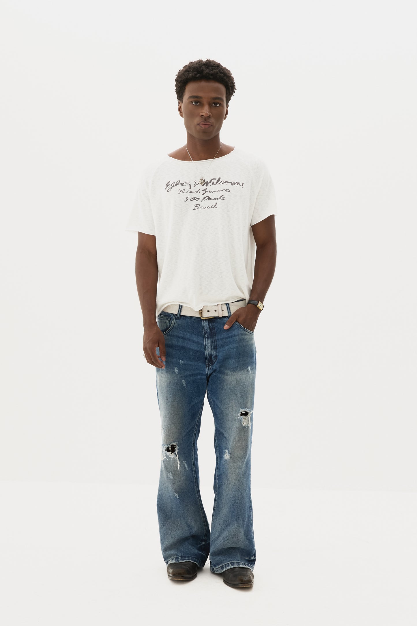 Calça Jeans Flare x Egho - Azul Média