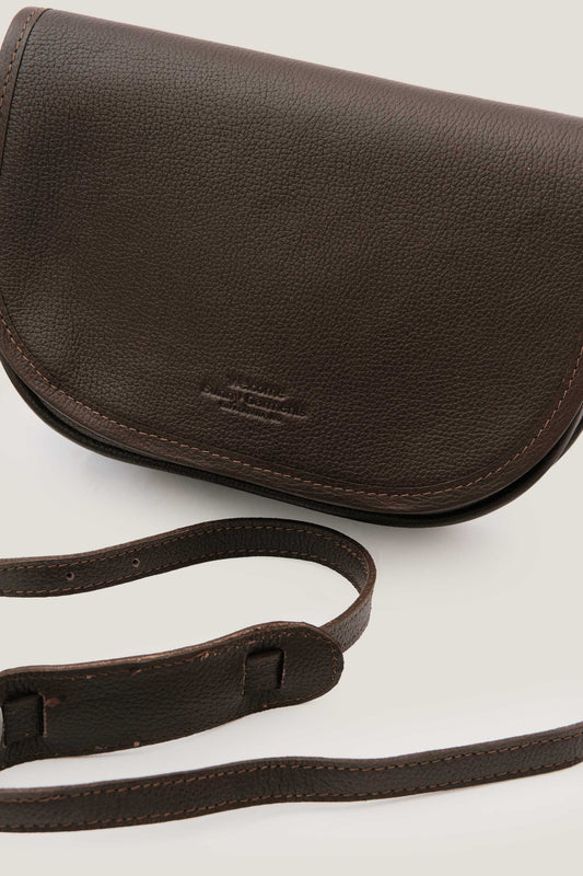 Bolsa de Couro Half Moon - Marrom Cacau