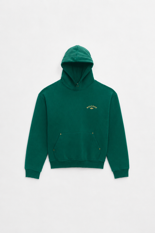 Hoodie Boxy Fit Tulipa - Verde