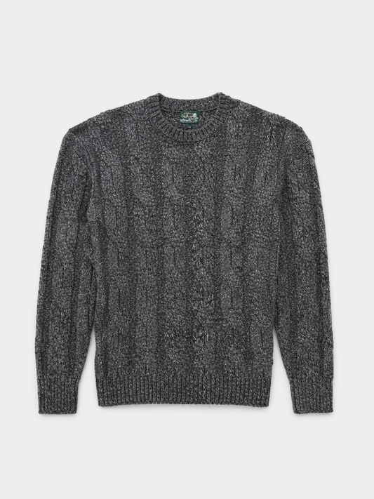 Suéter Cableknit - Cinza Mescla