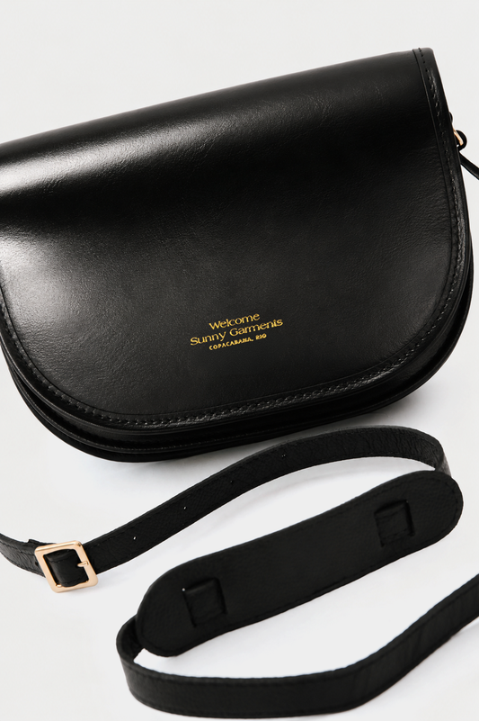 Bolsa de Couro Half Moon - Preta