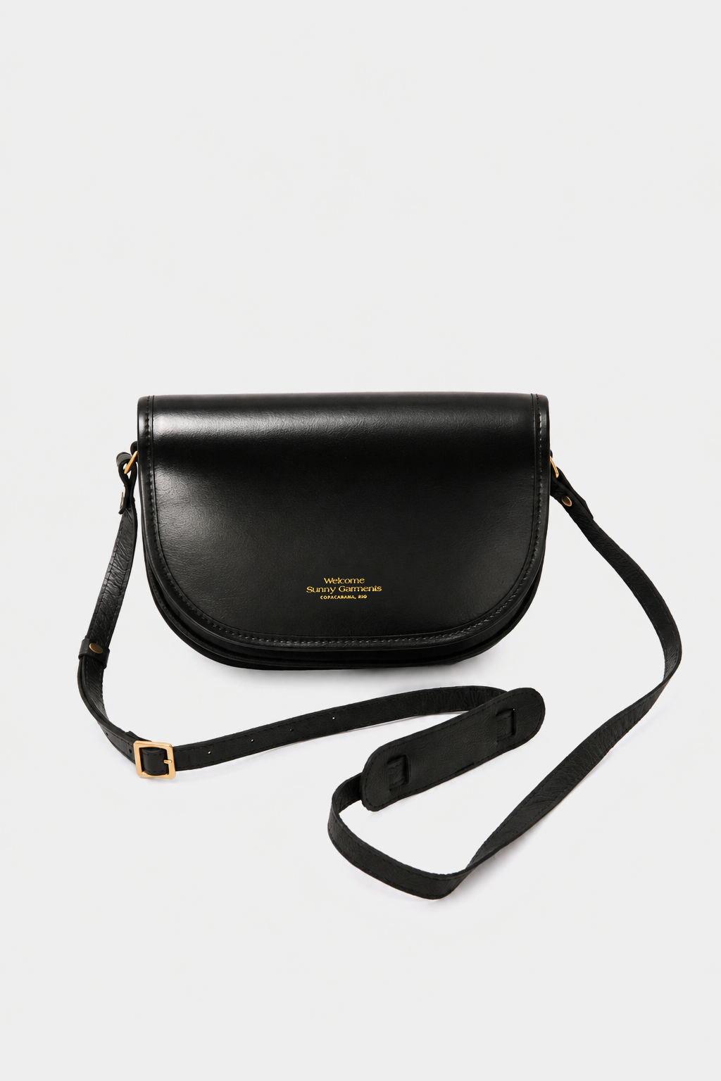 Bolsa de Couro Half Moon - Preta