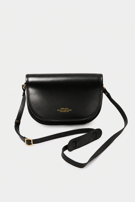 Bolsa de Couro Half Moon - Preta
