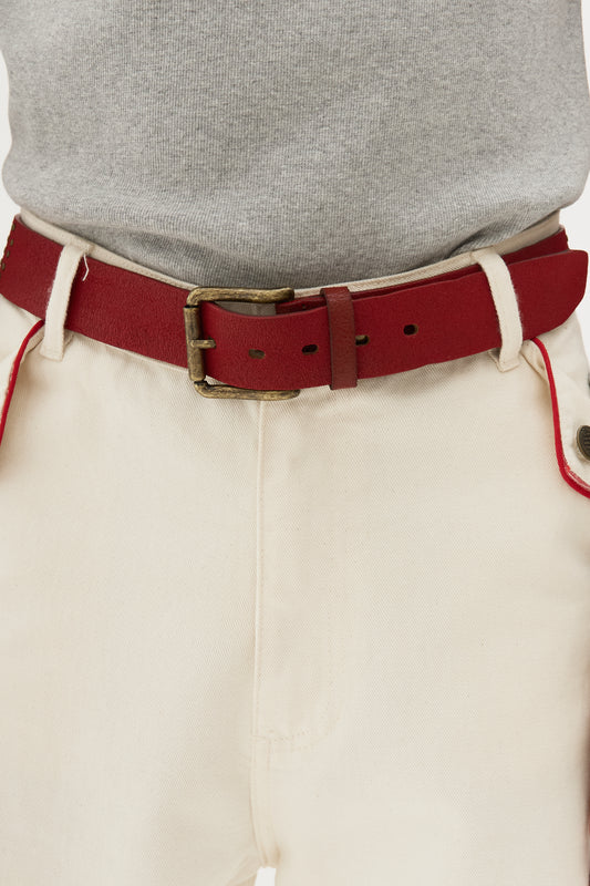 Cinto Rivet Signature x Egho - Vermelho