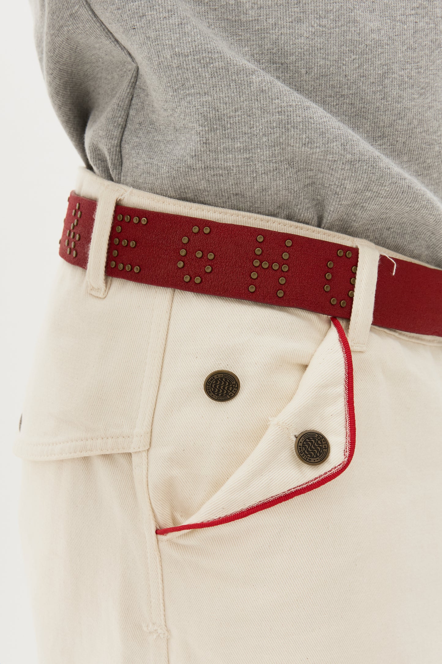 Cinto Rivet Signature x Egho - Vermelho