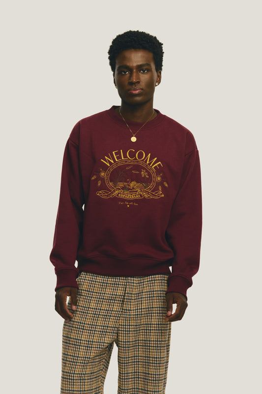 Moletom Crewneck Souvenir - Vinho