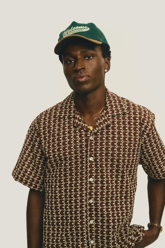 Camisa Duvivier Bordada MC - Marrom