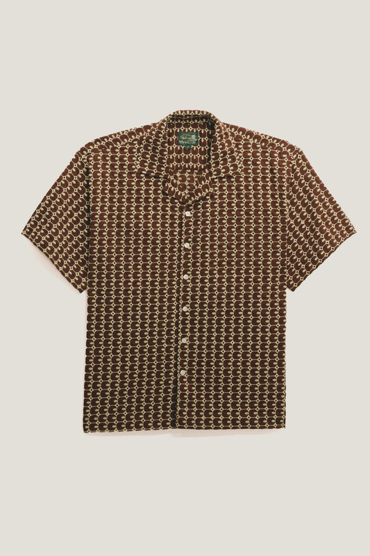 Camisa Duvivier Bordada MC - Marrom
