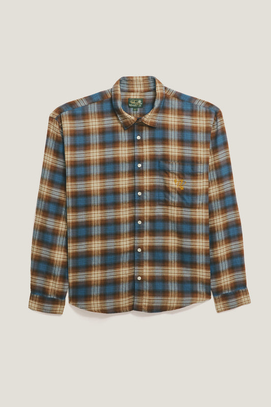 Camisa Xadrez ML - Marrom e Azul