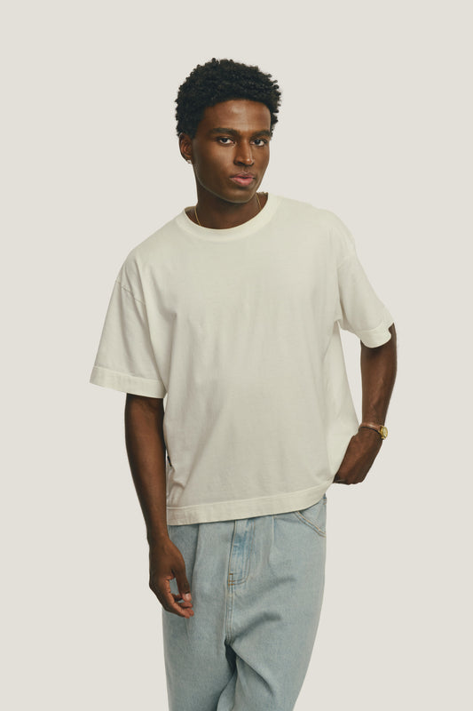 T-shirt Boxy Fit Basic - Off