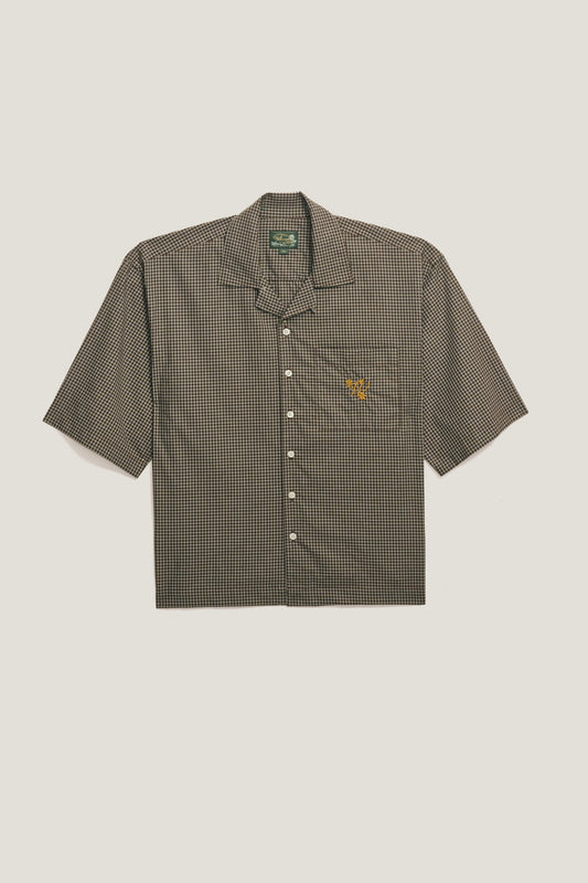Camisa Xadrez Manga 3/4 - Marrom